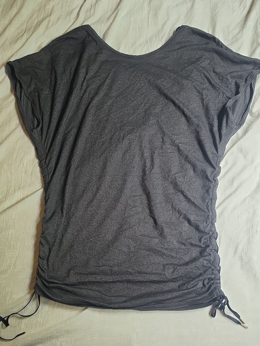 Lululemon Charcoal Short-Sleeve Side-Ruched Tunic
